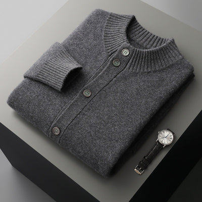Suéter Cuello Alto Corto Tejido Grueso para Hombre - Image 3