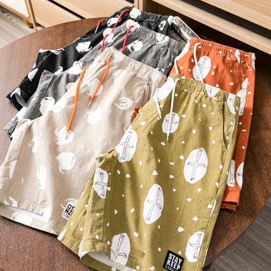 Shorts Cargo Camuflaje Lino Cinco Bolsillos Tendencia - Image 5