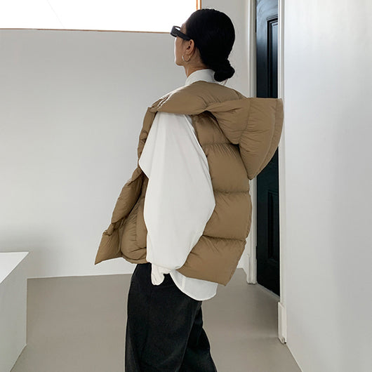Chaleco Acolchado Ligero Estilo Coreano para Mujer - Image 11