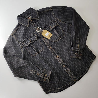 Camisa Denim Vintage Lavada para Hombre - Estilo Casual Americano - Image 19