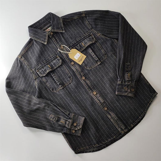 Camisa Denim Vintage Lavada para Hombre - Estilo Casual Americano - Image 19