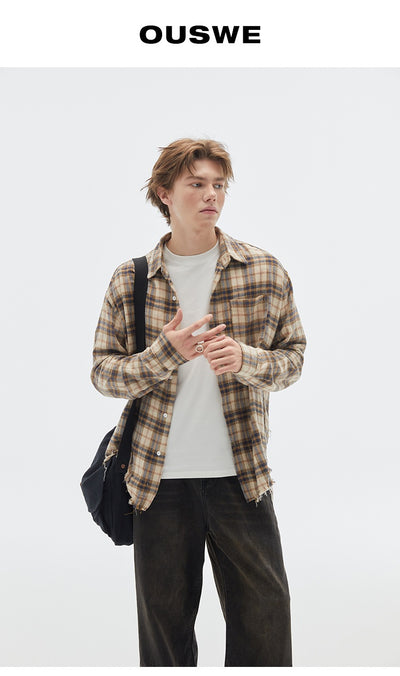 Camisa de Cuadros Vintage con Textura Brushed - Image 10