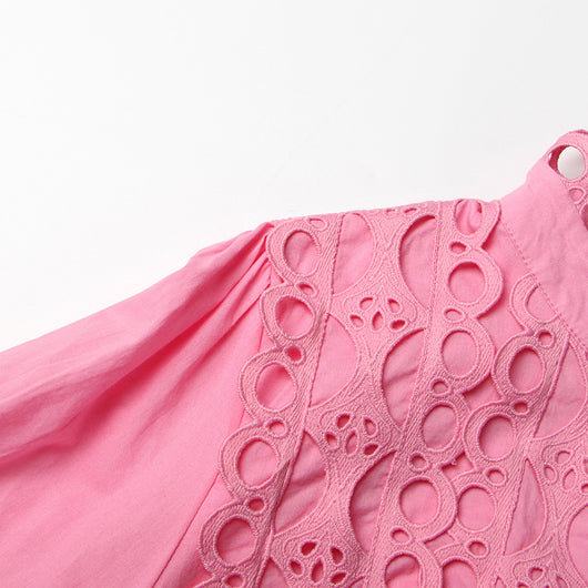 Conjunto de Dos Piezas: Blusa Manga Larga con Cuello de Encaje y Falda Cintura Alta - Image 25