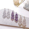 Aretes de Zirconia Forma Especial Estilo Banquete con Poste de Plata