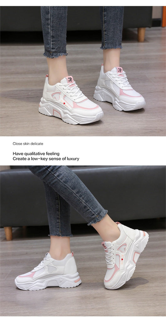 Zapatillas Deportivas Blancas Plataforma Elevadora para Mujer - Image 13