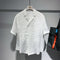 Camisa Cuadriculada Suelta para Peluquero Manga Corta Hombre