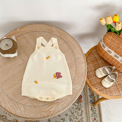 Cardigan Tejido para Bebé con Bordado de Conejo y Zanahoria Otoñal - Image 9