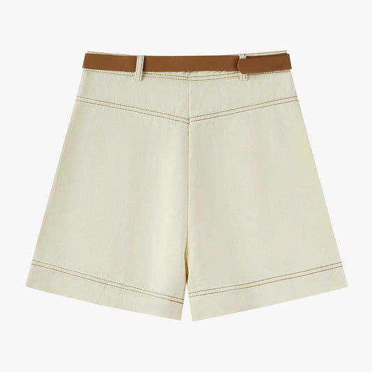 Shorts Casuales de Cintura Alta para Mujer