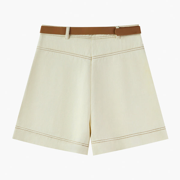 Shorts Casuales de Cintura Alta para Mujer