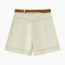 Shorts Casuales de Cintura Alta para Mujer
