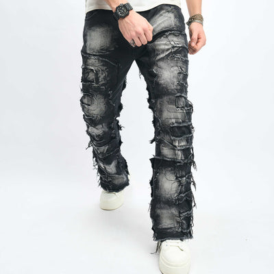 Jeans Hip-Hop Urbanos de Corte Alto para Hombre - Image 8