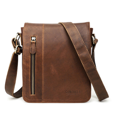Bolsa Mensajero de Cuero Genuino para Hombre - Estilo Europeo y Americano - Image 4