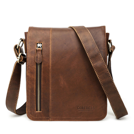 Bolsa Mensajero de Cuero Genuino para Hombre - Estilo Europeo y Americano - Image 4