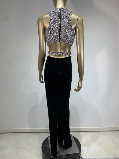 Vestido de Noche Brillante con Cristales Rhinestone para Mujer - Image 13