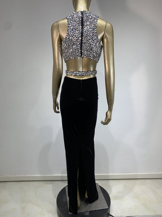 Vestido de Noche Brillante con Cristales Rhinestone para Mujer - Image 13