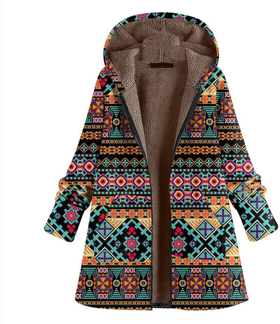 Chamarra Negra de Algodón Bordada Estilo Retro con Cierre - Image 11
