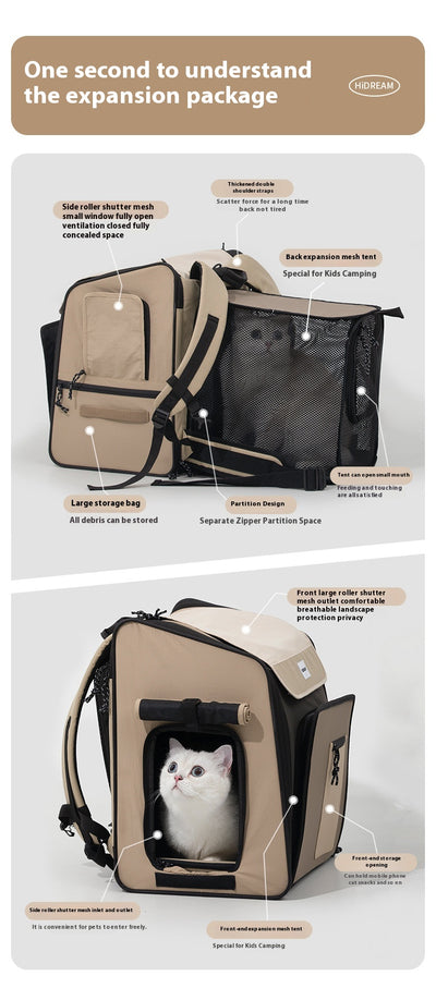 Mochila Transportadora Respirable para Gatos y Perros - Gran Capacidad Portátil - Image 21