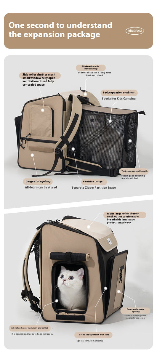 Mochila Transportadora Respirable para Gatos y Perros - Gran Capacidad Portátil - Image 21