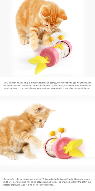 Juguete Interactivo para Gatos con Pluma y Bola Equilibrante - Image 10