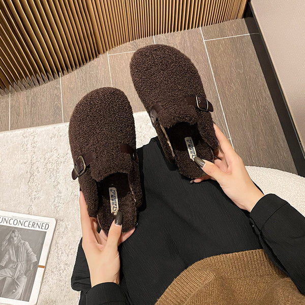 Pantuflas de Algodón Acolchadas Plus Size con Terciopelo