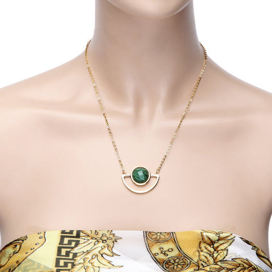 Collar de Acero Inoxidable con Colgante Sol Estrella en Turquesa - Image 5