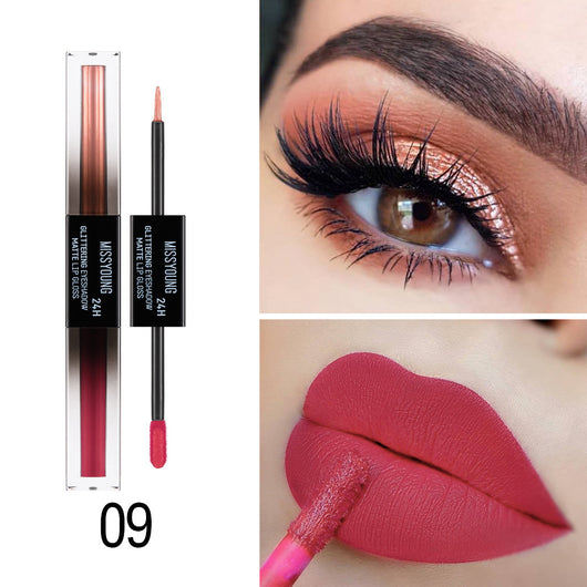 Sombra de Ojos y Brillo Labial Doble Punta en Tonos Neutros - Image 10