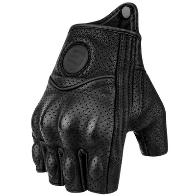 Guantes de Motocicleta de Cuero Profesional - Medio Dedo para Hombre y Mujer - Image 12