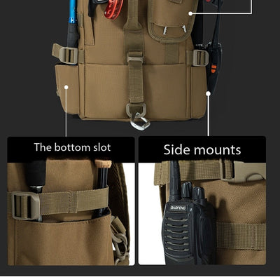 Mochila de Pesca Táctica con Múltiples Compartimentos y Sistema MOLLE - Image 19