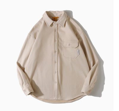 Chaqueta Camisa Infantil de Manga Larga en Colores Sólidos - Image 4