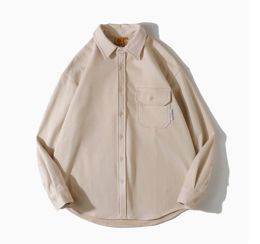 Chaqueta Camisa Infantil de Manga Larga en Colores Sólidos - Image 4