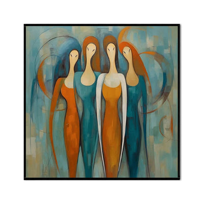 Cuadro Abstracto Moderno con Retratos Femeninos - Pintura al Óleo Sobre Lienzo - Image 6