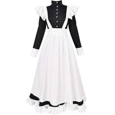 Vestido Uniforme Sirvienta Británica con Orejas de Gato y Detalle de Perlas - Image 7