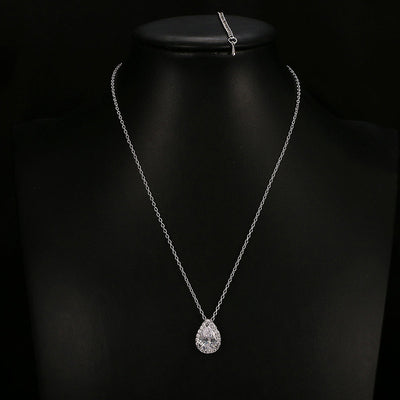 Collar y Aretes de Gemas en Forma de Gota de Agua - Image 3
