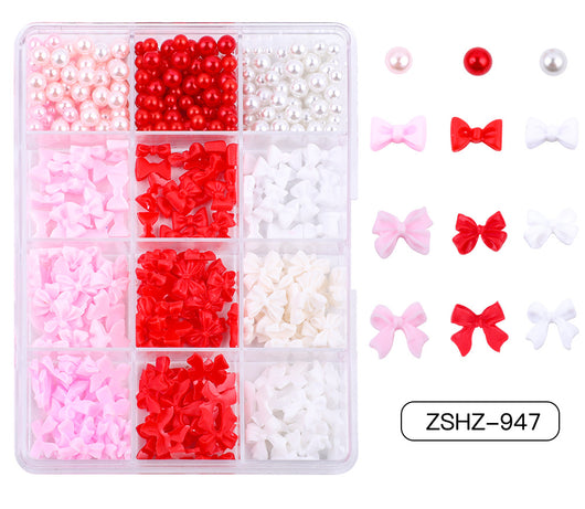 Set de Adornos Navideños de Resina con Lazos y Moños Mixtos - Image 35