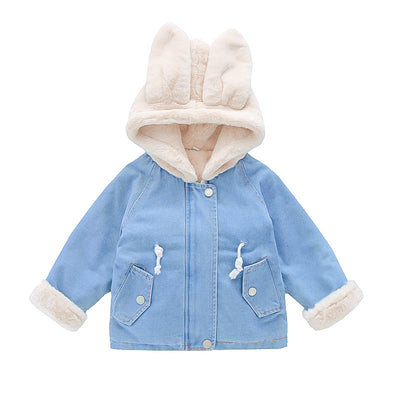 Chaqueta Denim para Niña con Forro de Terciopelo - Abrigo Térmico - Image 4