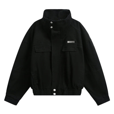 Abrigo Urbano Cuello Alto Efecto Desgastado para Hombre - Image 3