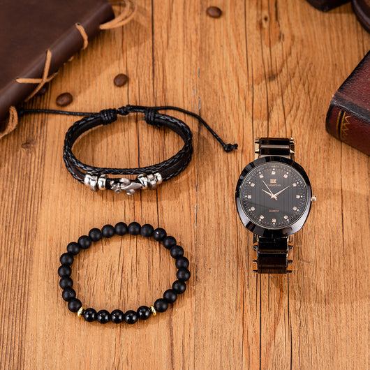 Conjunto de Pulsera con Reloj de Acero Inoxidable y Cuarzo - Image 7