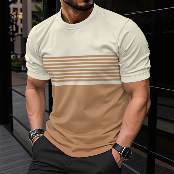 Camisa Casual Minimalista de Manga Corta para Hombre