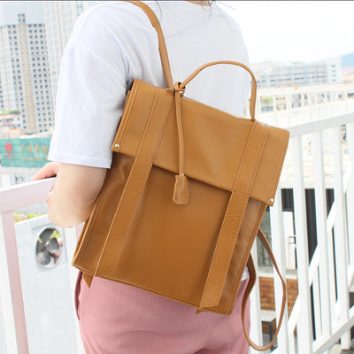Mochila de Cuero para Mujer con Doble Compartimento de Hombro - Gran Capacidad - Image 6