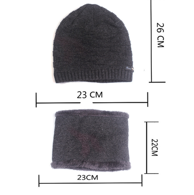 Conjunto de Gorro y Bufanda de Lana Tejida para Hombre - Image 6
