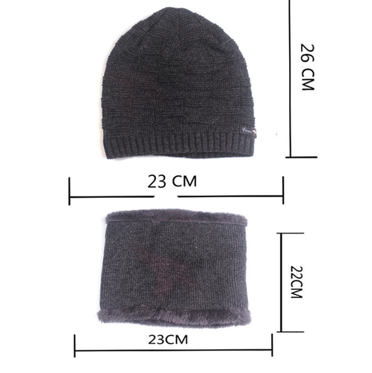 Conjunto de Gorro y Bufanda de Lana Tejida para Hombre - Image 6