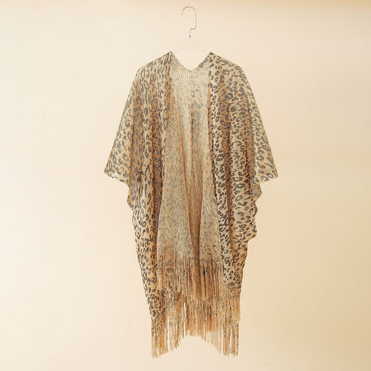 Chal Estola Leopardo con Borlas - Diseño Elegante y Versátil - Image 4