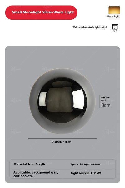 Lámpara Solar de Pared Estilo Nórdico Eclipse para Dormitorio - Image 8