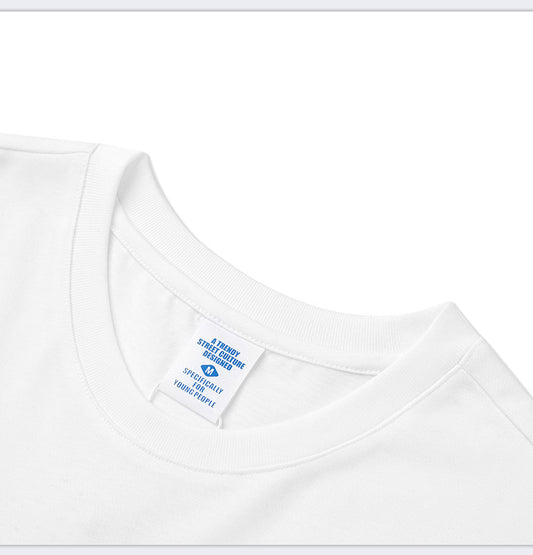 Camiseta Suelta con Estampado de Letras para Hombre - Image 2