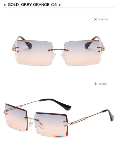 Gafas de Sol Rimless Europeas - Diseño Moderno y Minimalista - Image 7