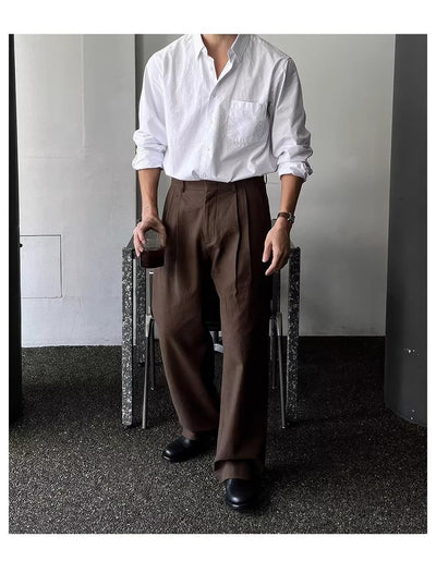 Camisa Suelta de Manga Larga para Hombre - Primavera y Otoño - Image 18