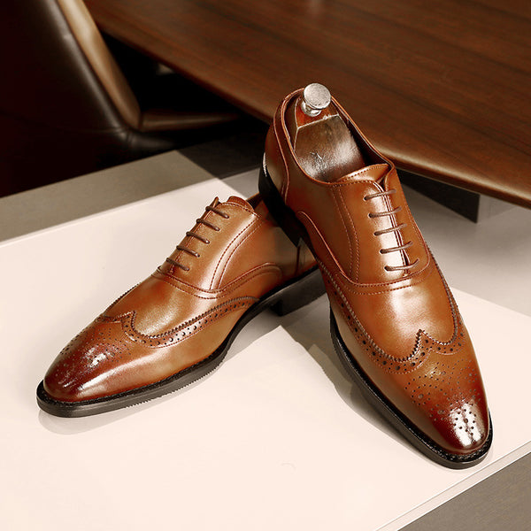 Zapatos Oxford de Cuero para Hombre con Suela de Goma