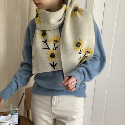 Bufanda de Lana Versátil Coreana para Otoño e Invierno - Image 9