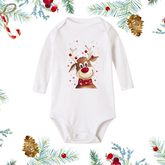 Mameluco Navideño Blanco de Manga Larga para Recién Nacido - Image 15