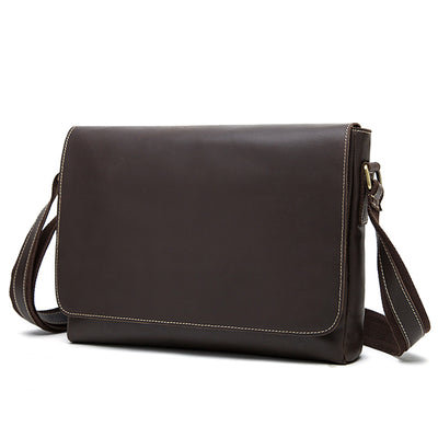 Bolsa Bandolera de Cuero Genuino para Hombre - Estilo Casual Messenger - Image 21